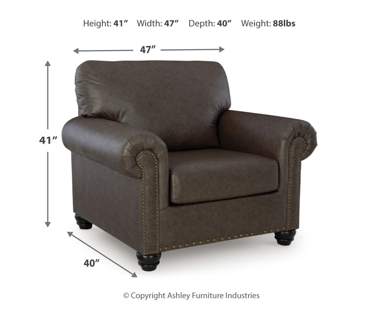 Roxmere Chair and Ottoman - Image 3