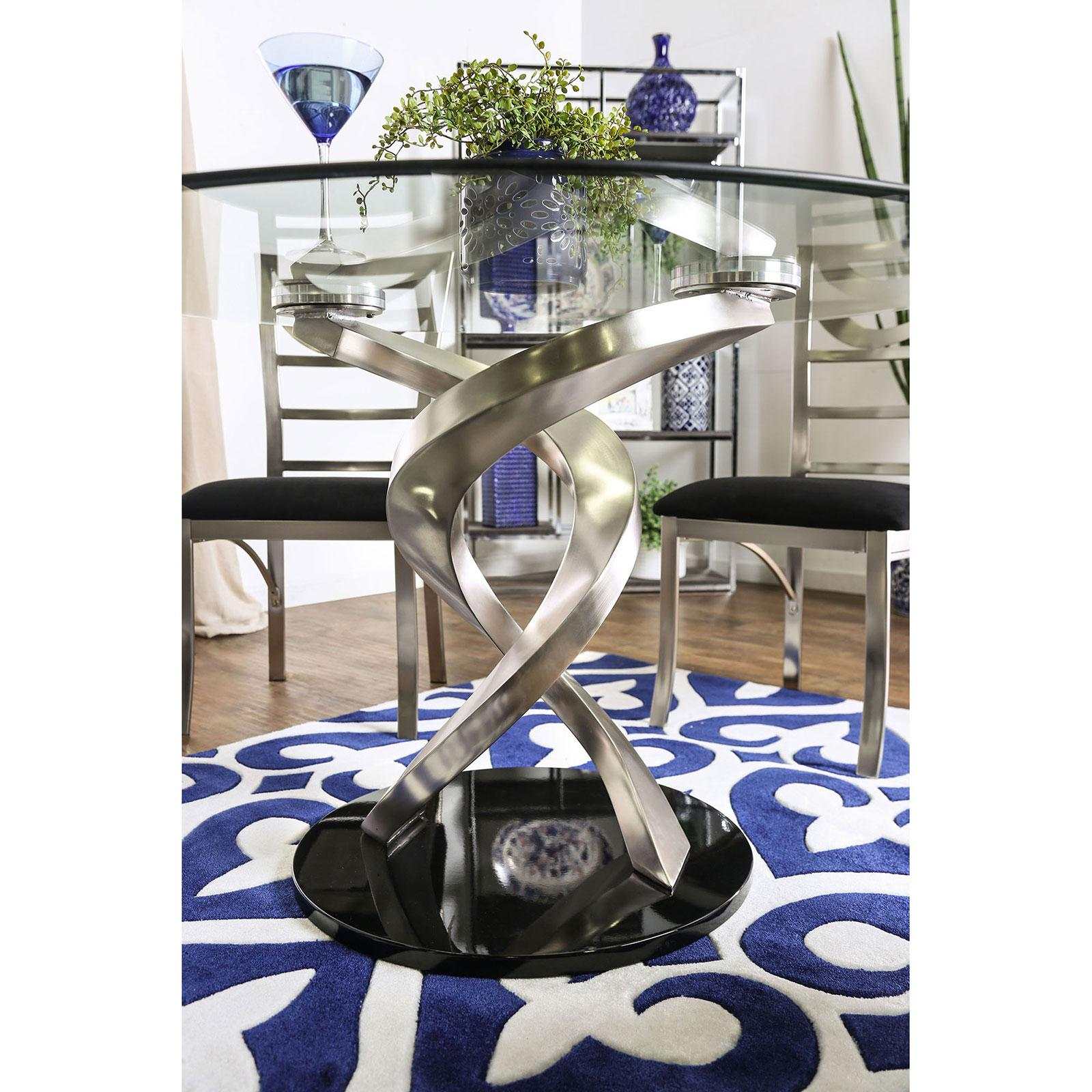 Roxo Silver & Black Dining Table - Image 5