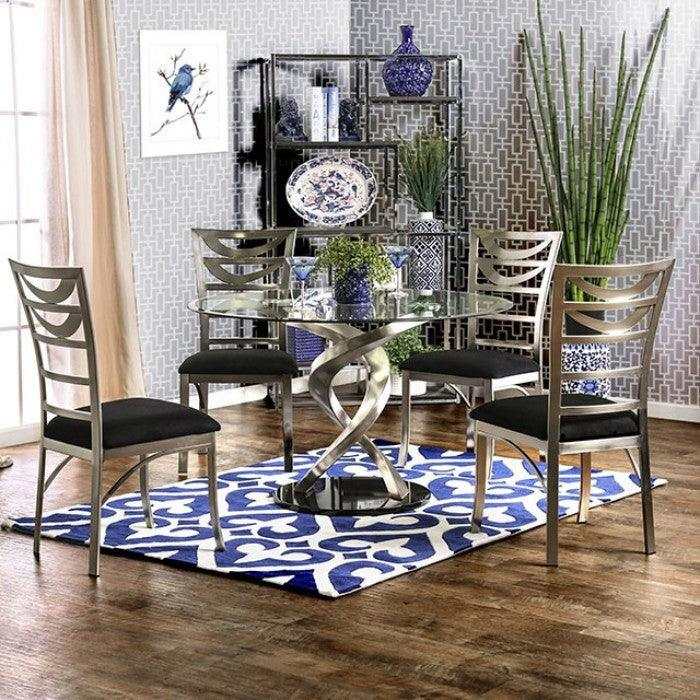 Roxo Silver & Black Side Chair (Set of 2) - Image 4