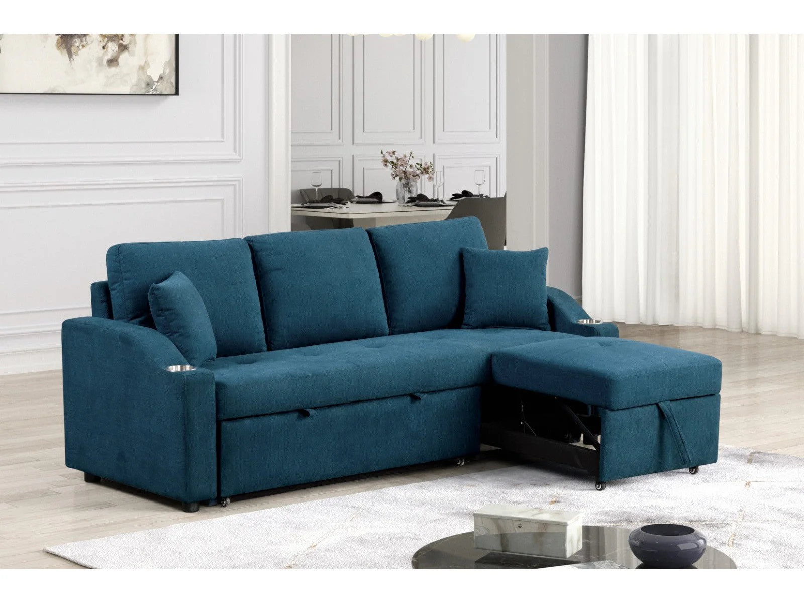 Royden Blue Sleeper Sofa
