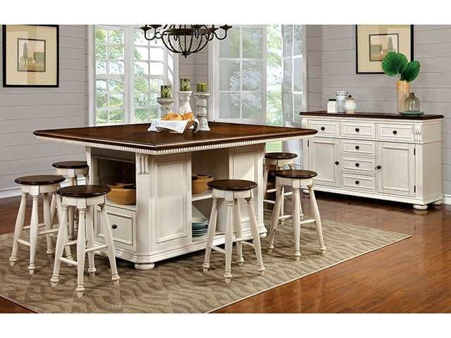 Sabrina Off-White/Cherry Counter Height Stool (Set of 2) - Image 2