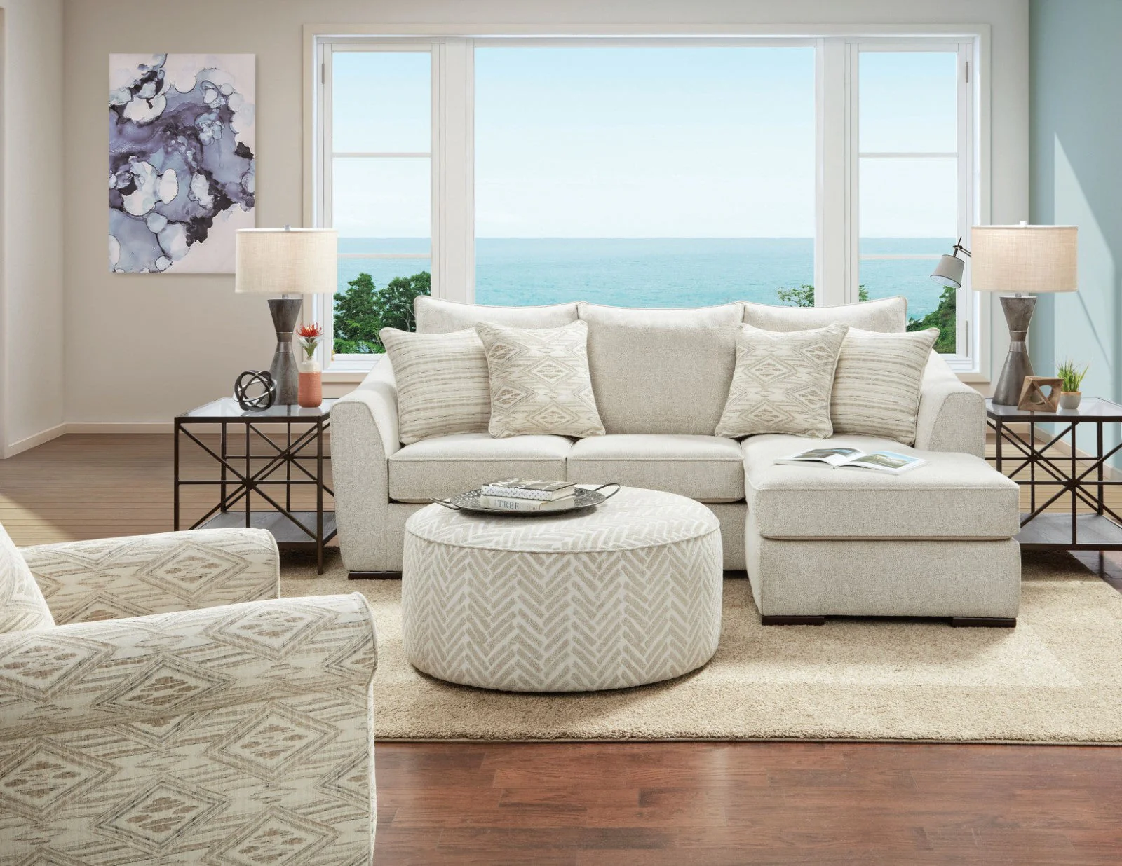 Saltney Diamond Multi Accent Chair - Image 2