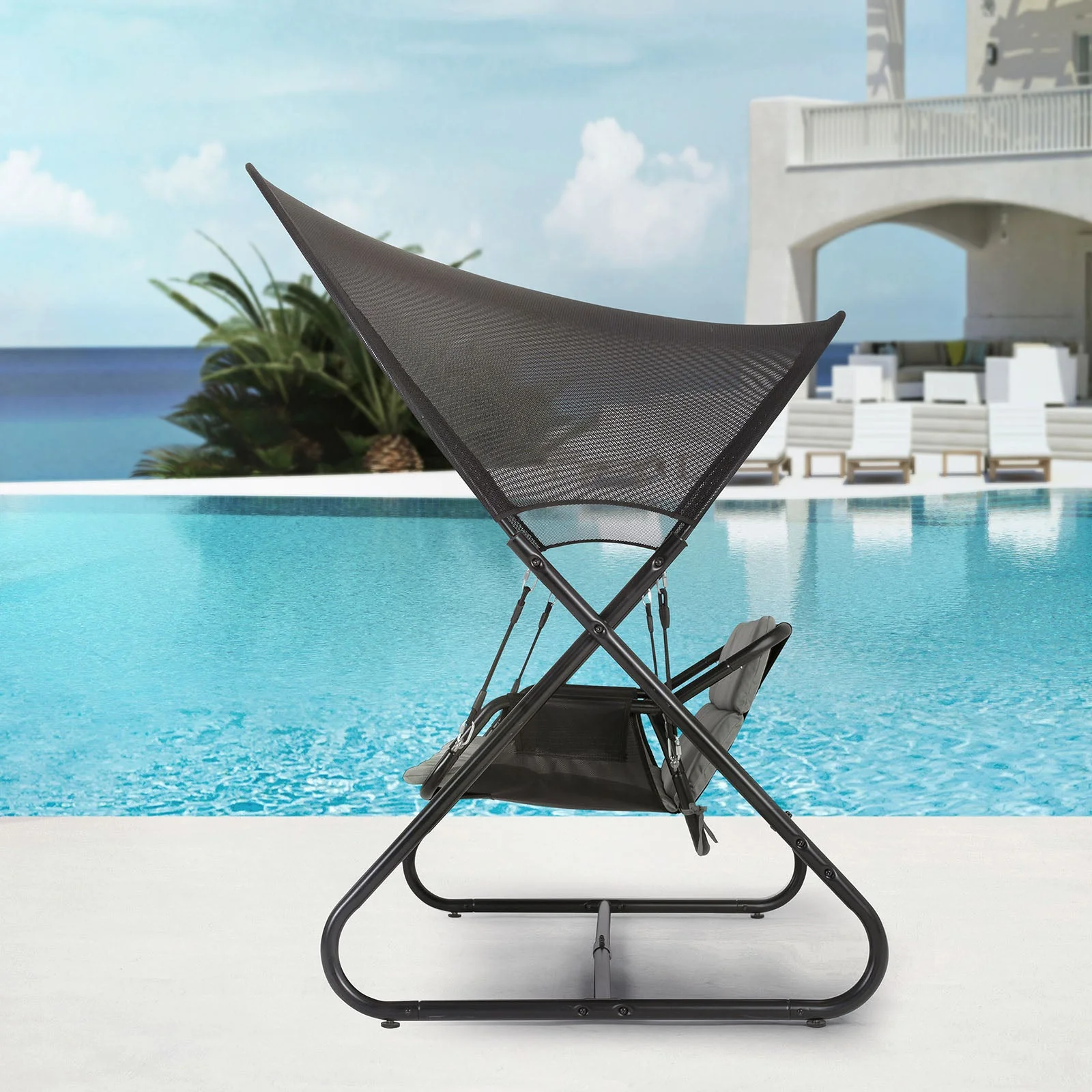 Sandor Black Outdoor Chair - Image 3