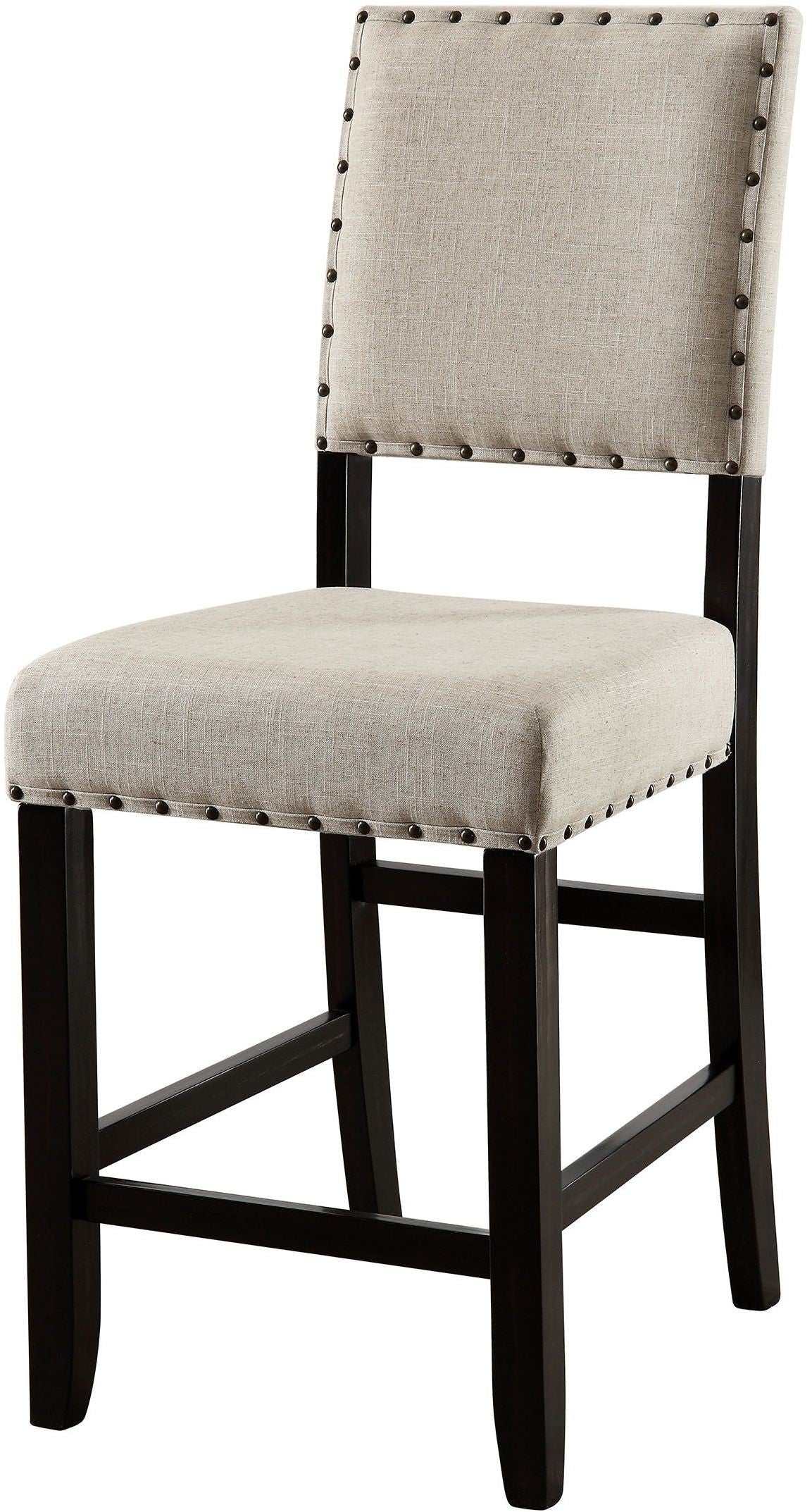 Sania Antique Black & Beige Counter Ht. Chair (Set of2) - Image 3