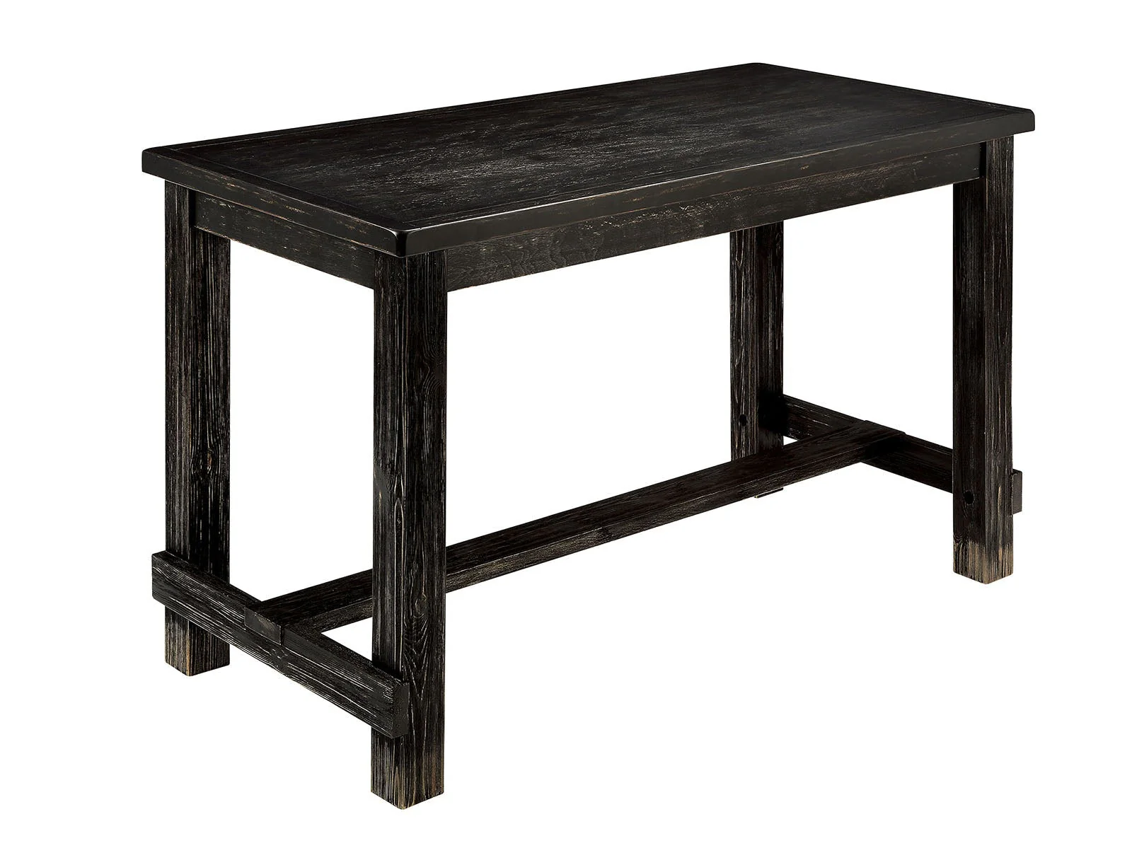 Sania Antique Black/Ivory 4 Pc. Counter Height Table Set w/ Bench