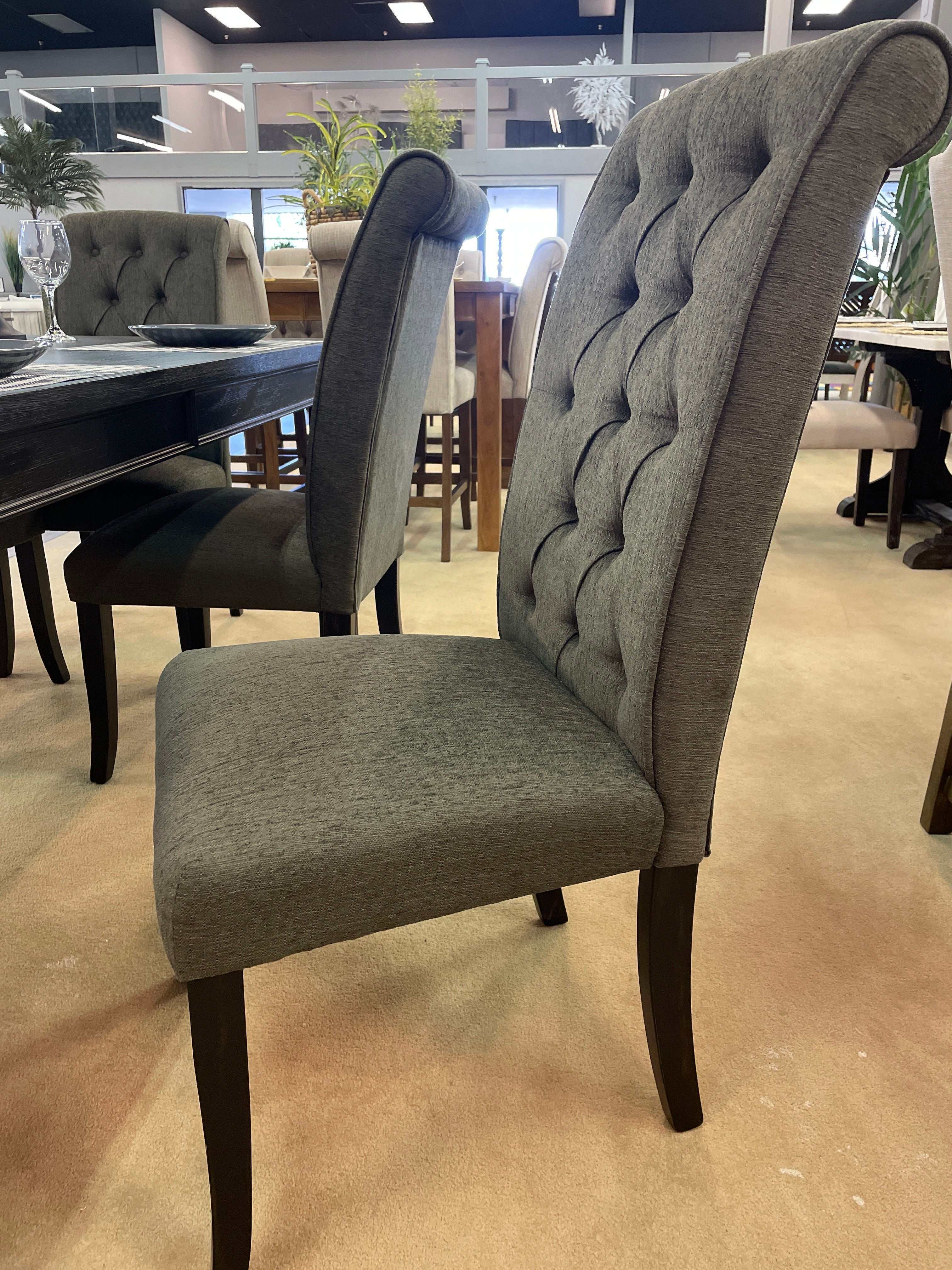 Sania III Antique Black & Gray Side Chair (Set of 2) - Image 6
