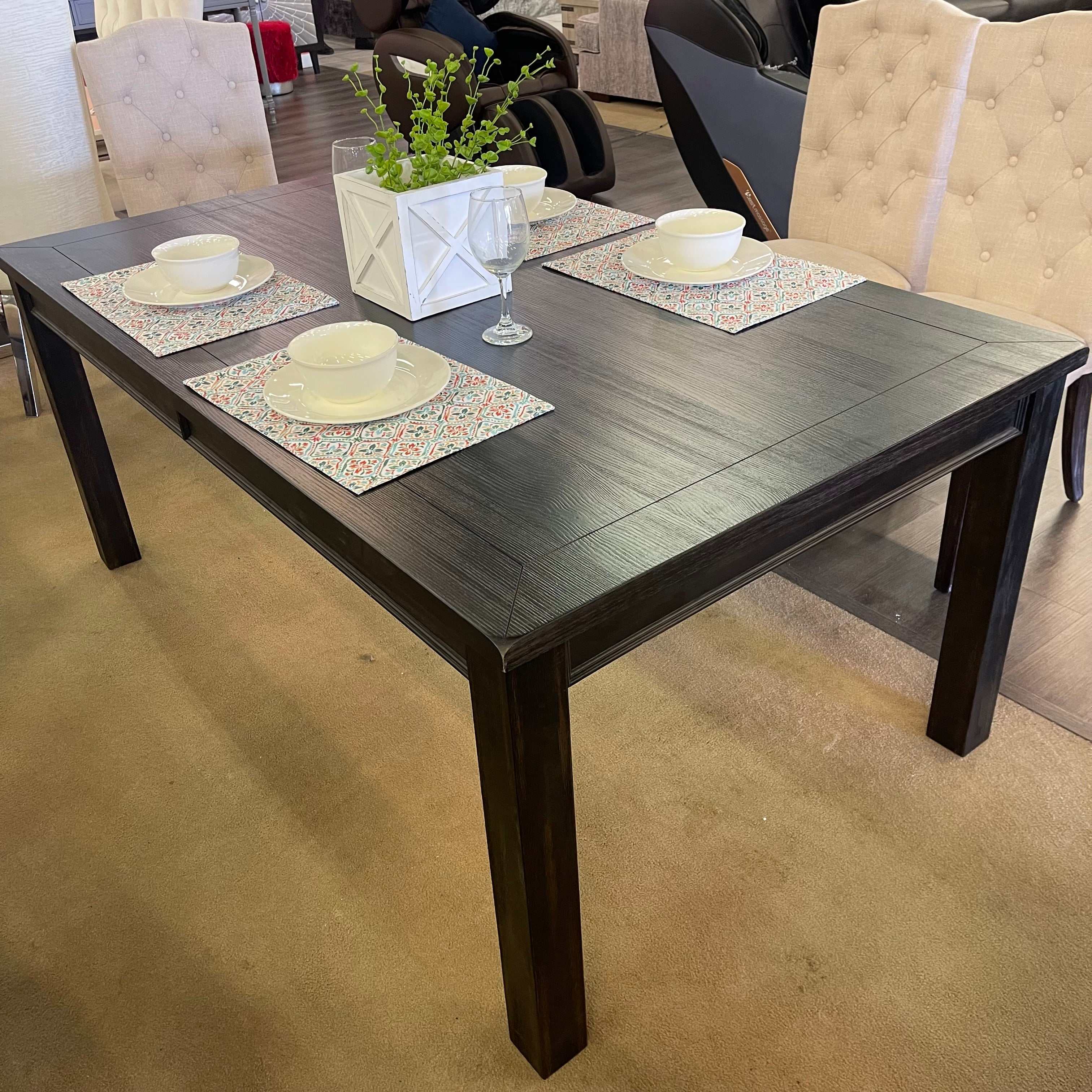 Sania III Black Rectangular Dining Table - Image 5