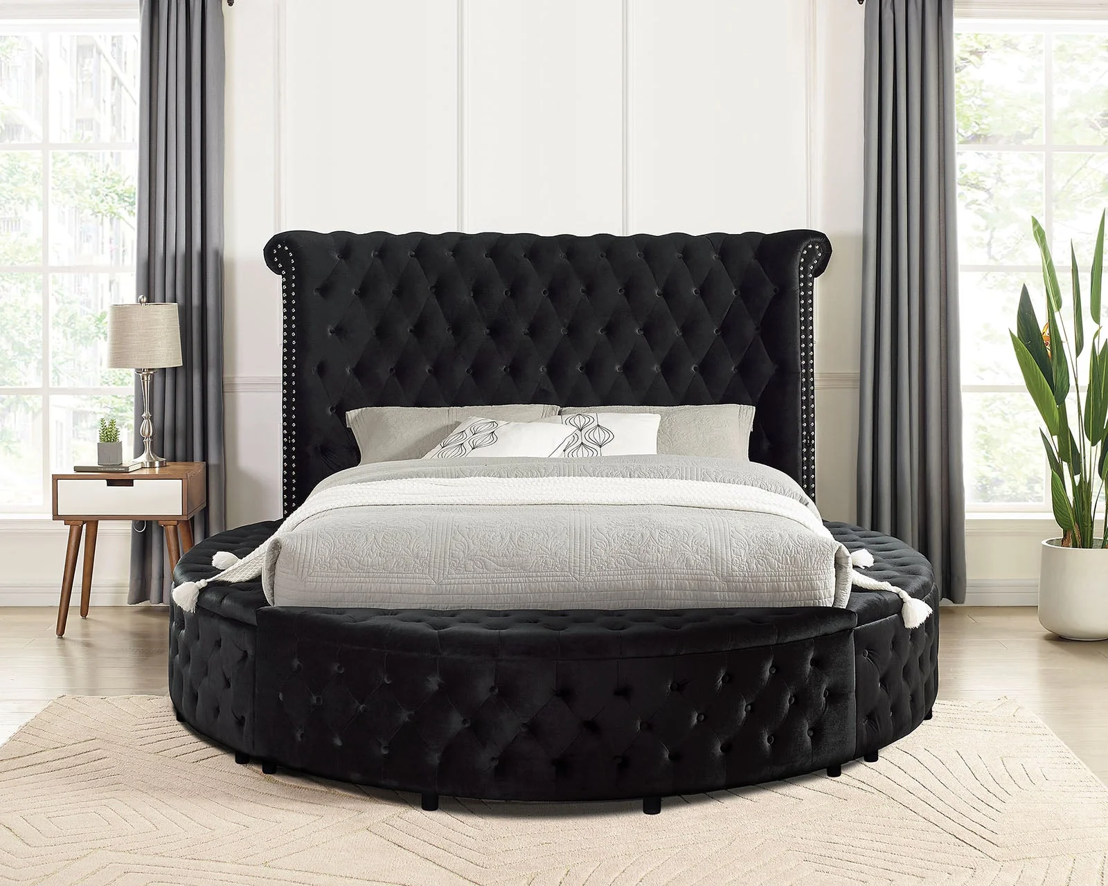 Sansom Black 5 Pc. Queen Bedroom Set w/ 2NS - Image 4