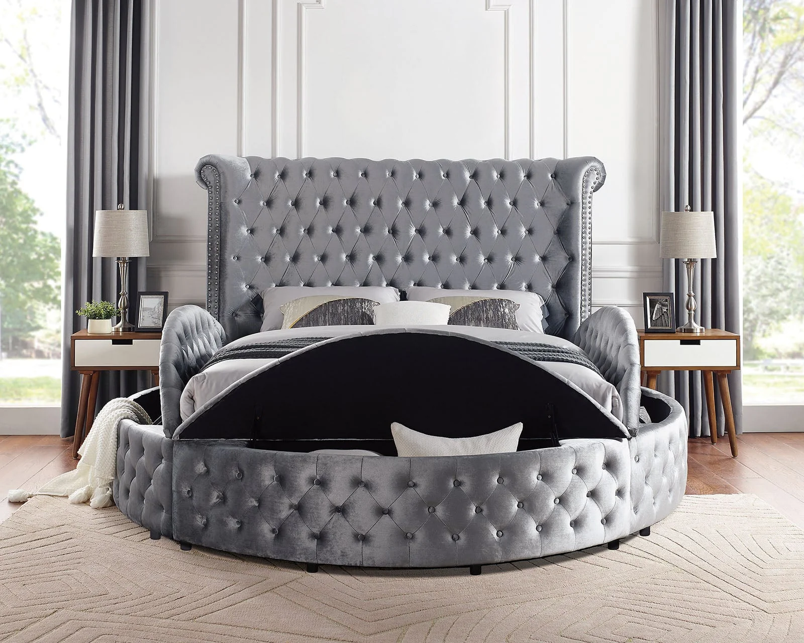 Sansom Gray 4 Pc. Queen Bedroom Set - Image 6