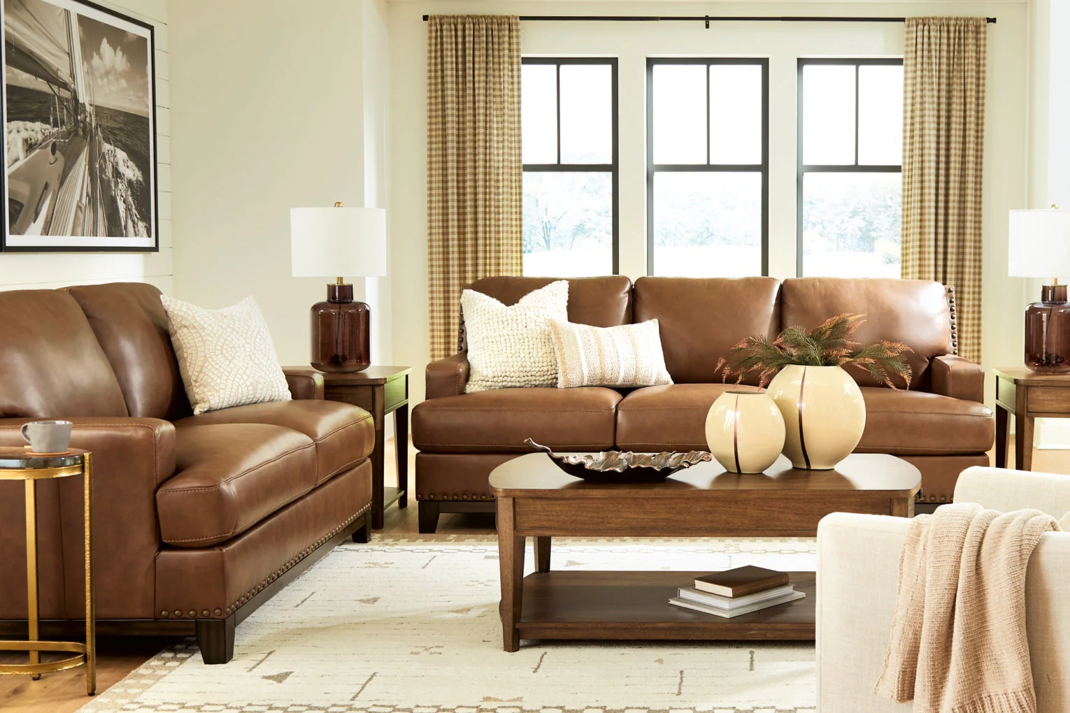 Saonara Sofa and Loveseat Living Room Set - Image 3