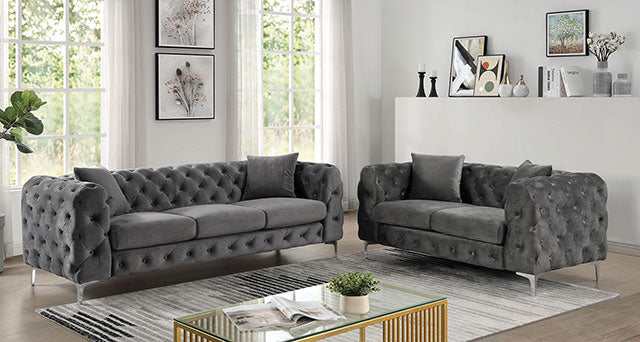 Sapphira Dark Gray Chair - Image 2