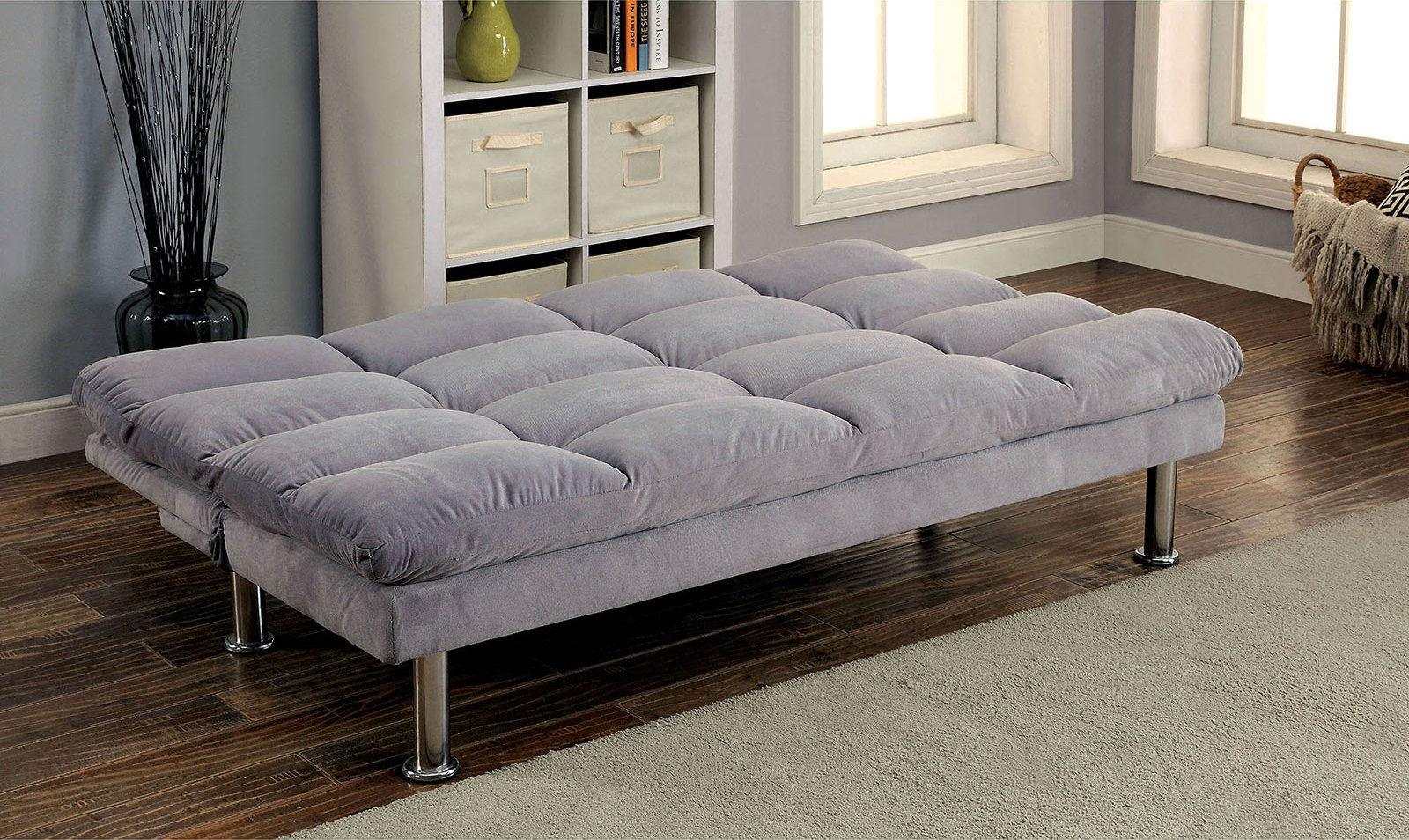 Saratoga Gray Futon Sofa Bed - Image 2