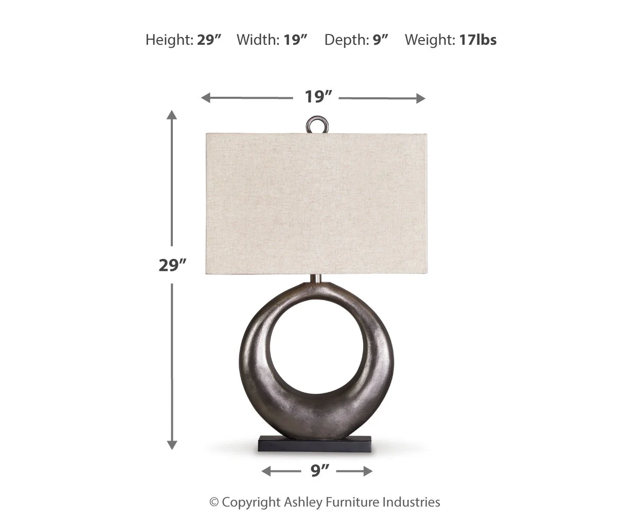 Saria Metal Table Lamp - Image 4