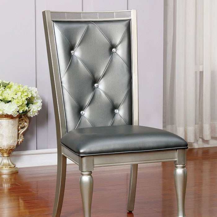 Sarina Silver Side Chair (Set of 2) - Image 2
