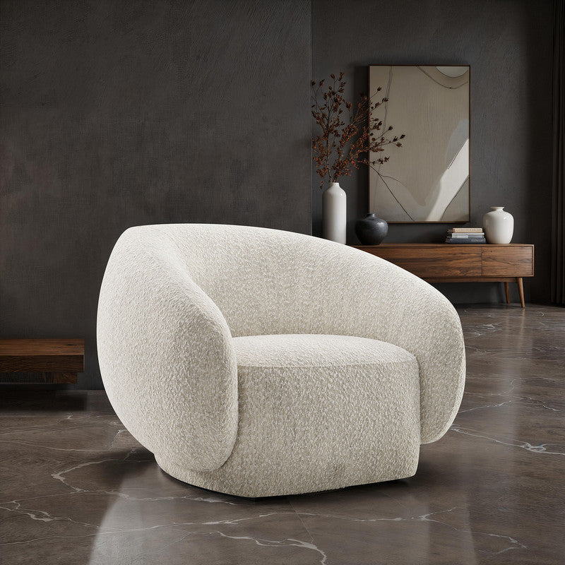 Savino Beige Swivel Chair - Image 2