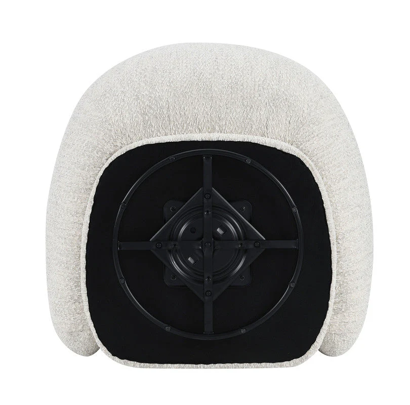 Savino Beige Swivel Chair - Image 8
