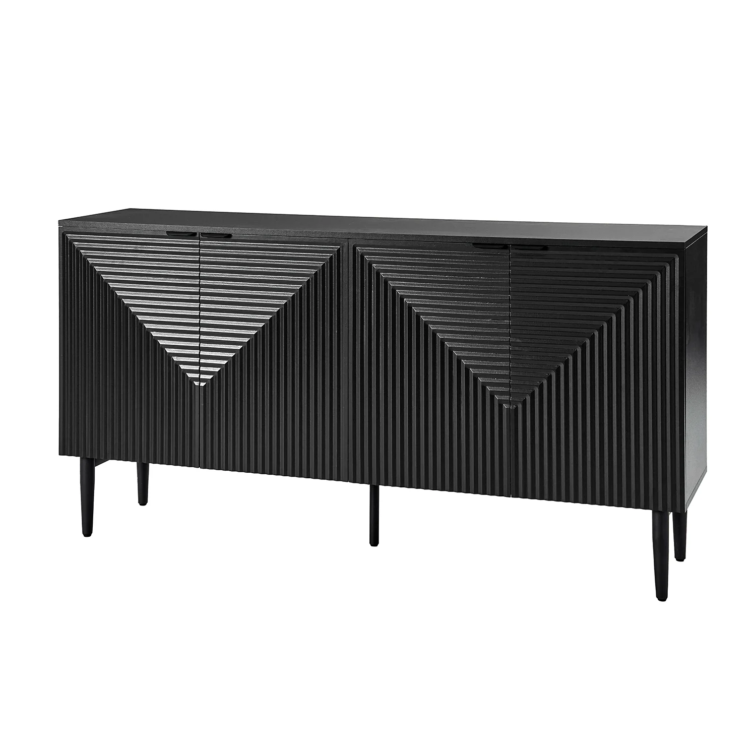 Burkart 4 Door Sideboard in Black - Image 2