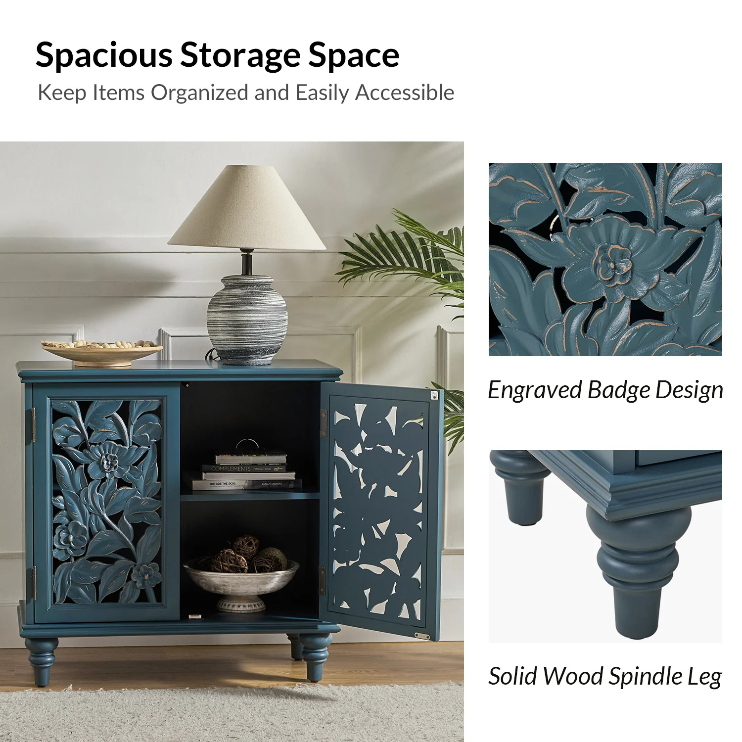 Alban Accent Cabinet in Blue - Image 6