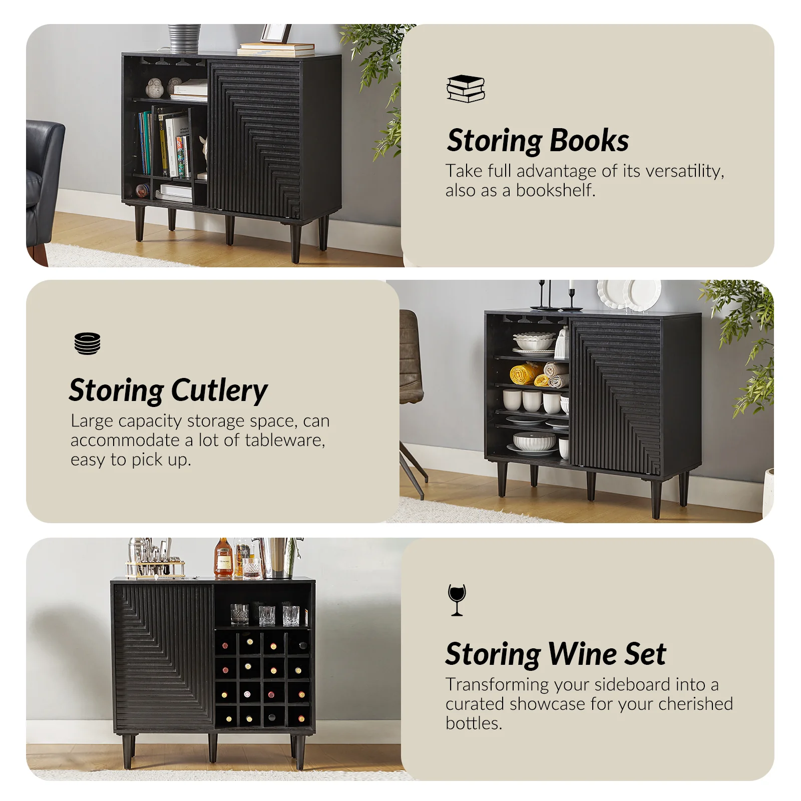 Undine Accent Cabinet in Black - Image 5