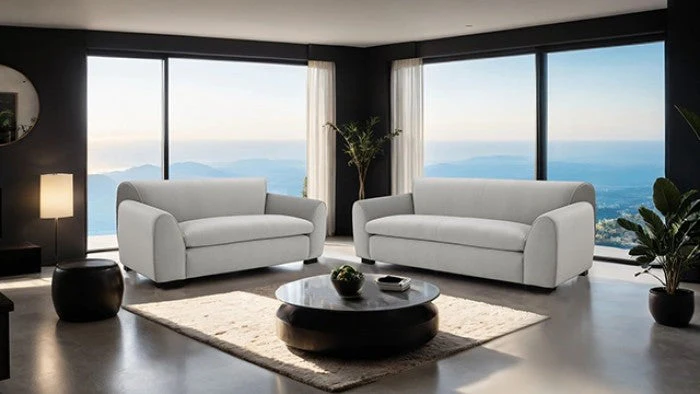 Severo Light Gray Loveseat - Image 6