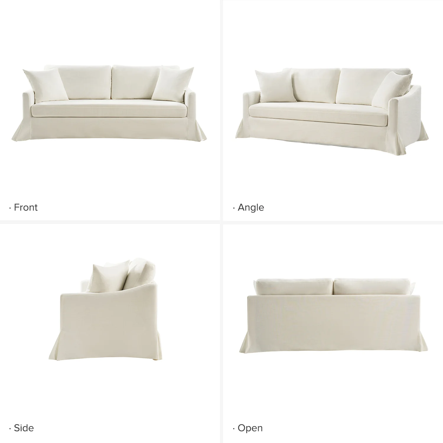 Patrice Slipcovered Sofa in White - Image 6