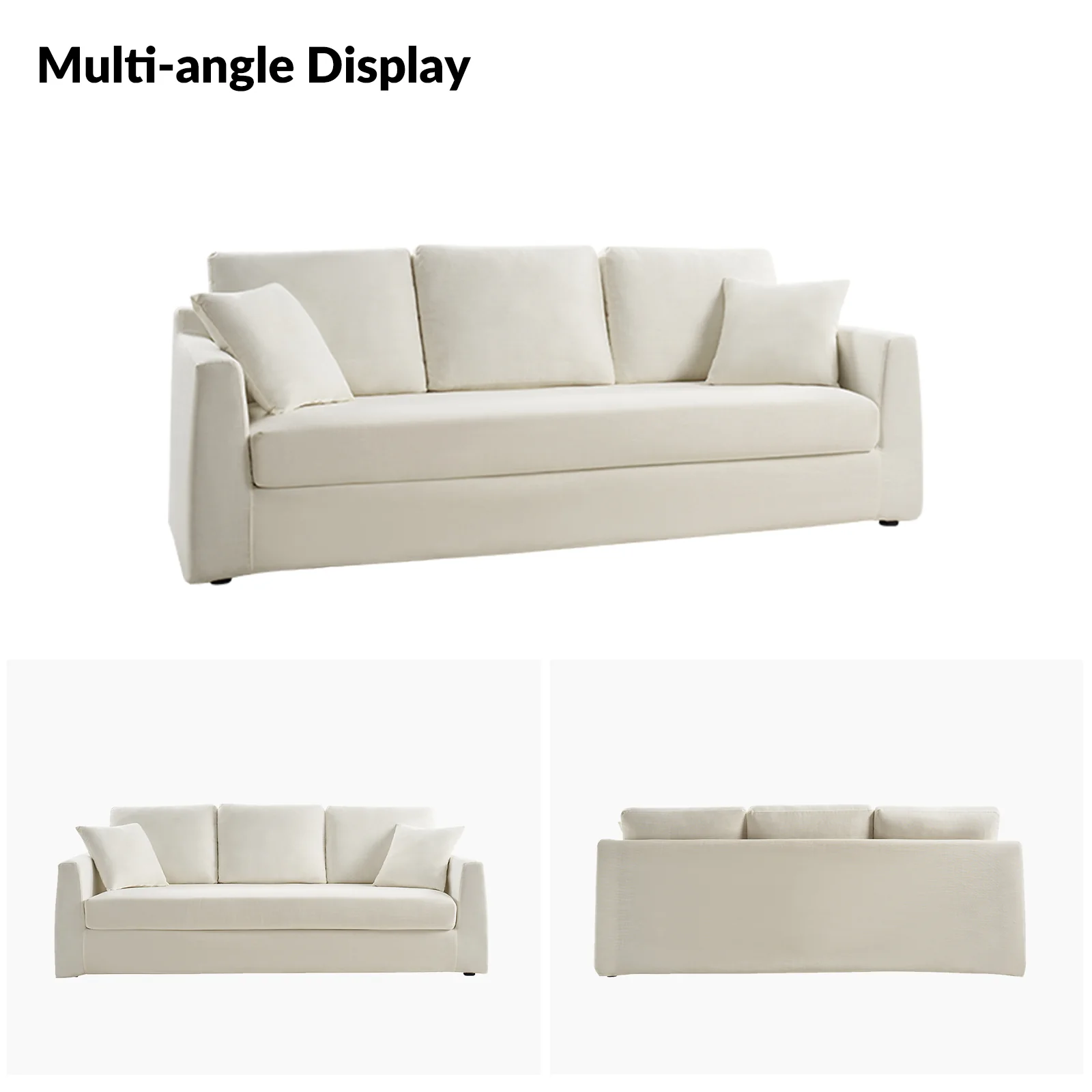 Riccardo Slipcovered Sofa in White - Image 5