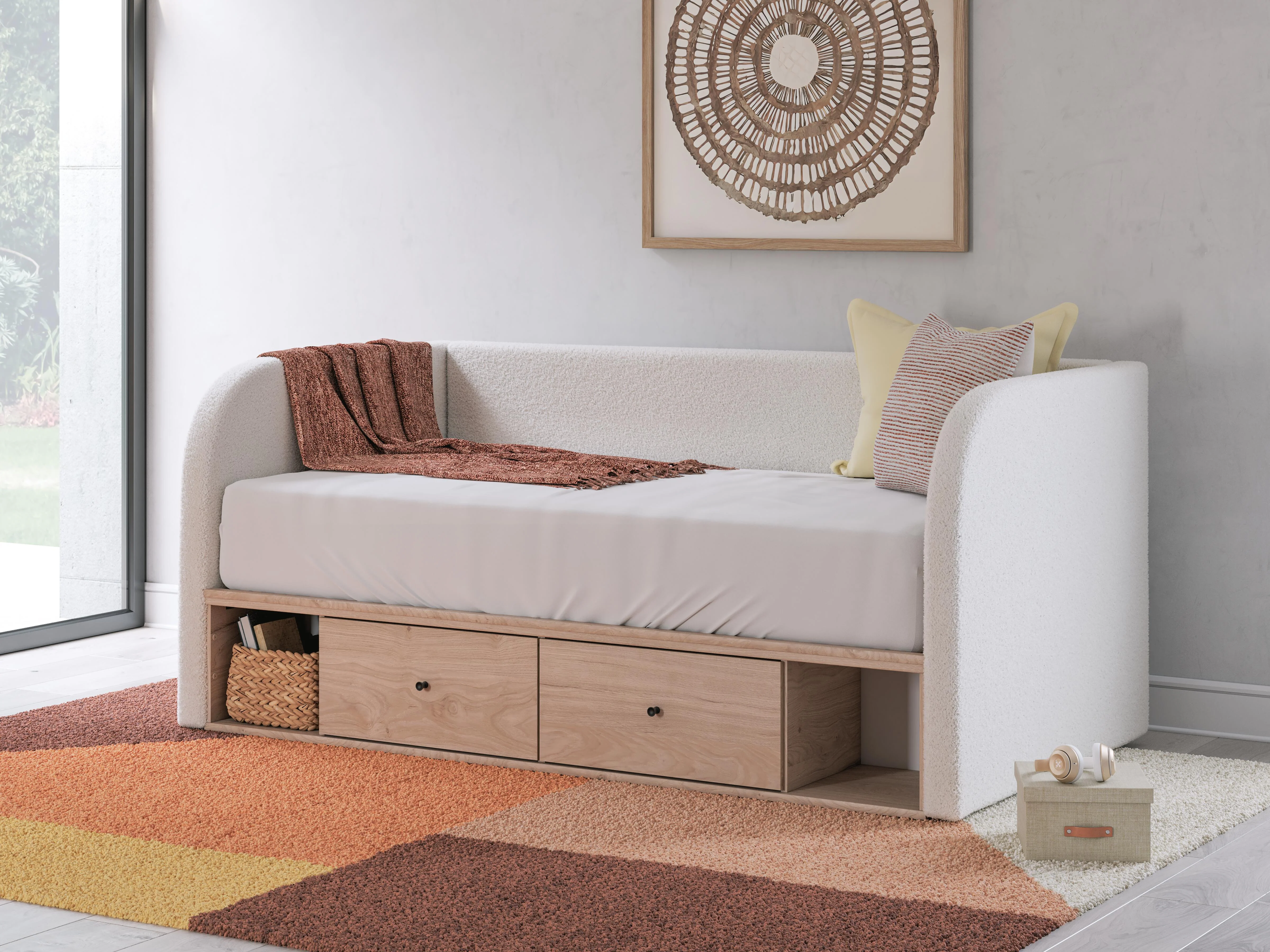 Shapella Upholstered Day Bed with Storage - Image 2