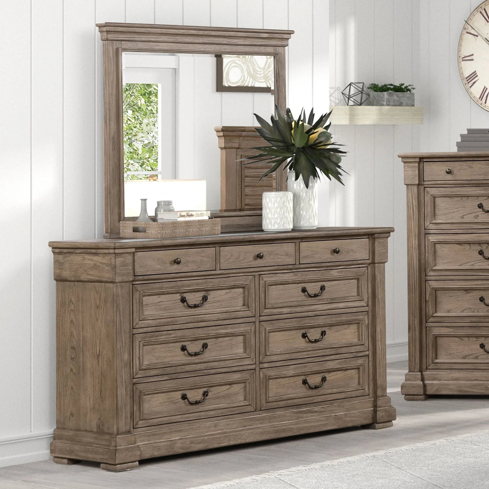 Sheringham Brown Queen 5 Piece Bedroom Set w/Chest - Image 6