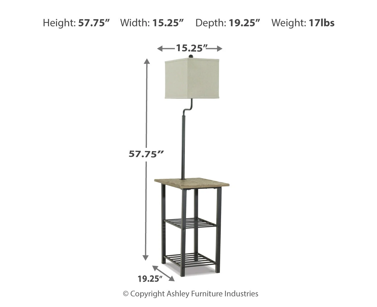 Shianne Metal Tray Lamp - Image 3