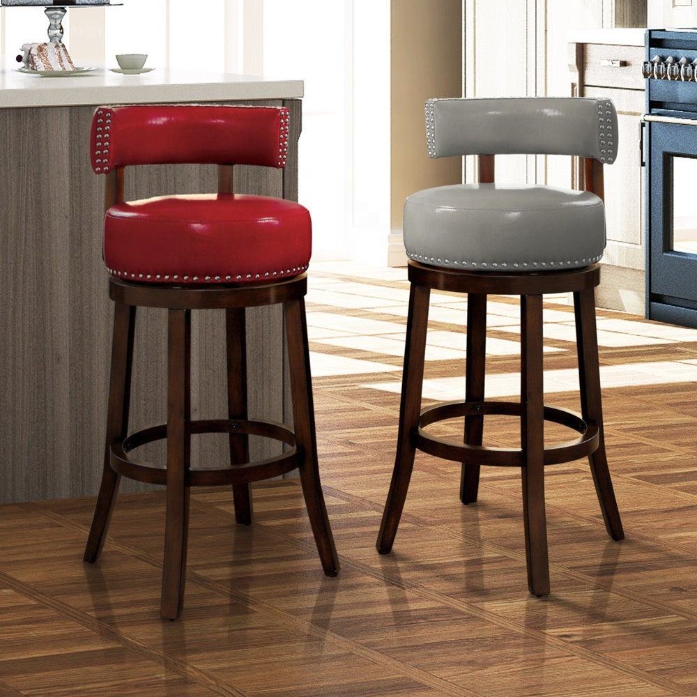 Shirley Dark Oak/Gray 29" Bar Stool - Image 5