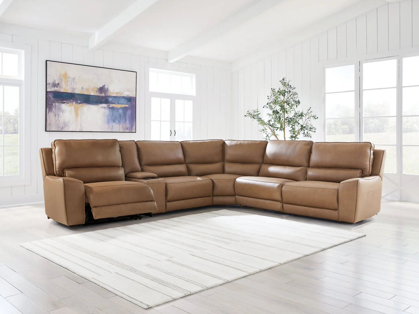 Silverbrooke 6-Piece Reclining Sectional with Storage Console - Image 7