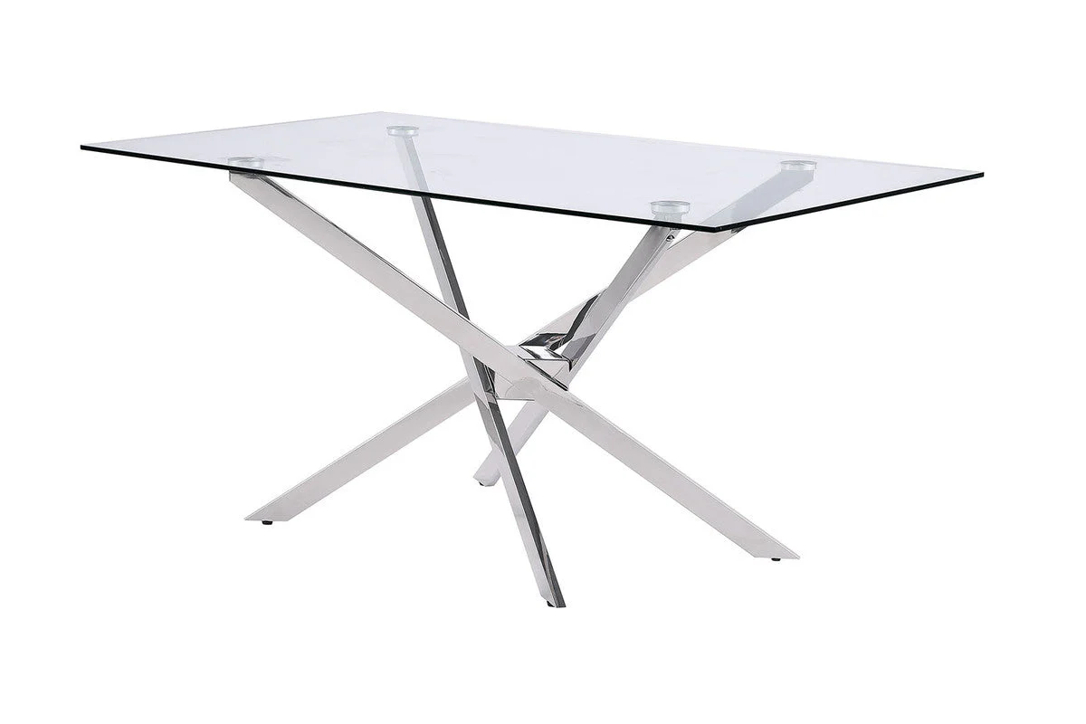 Silveria Chrome/Black 7 Pc. Dining Table Set - Image 2