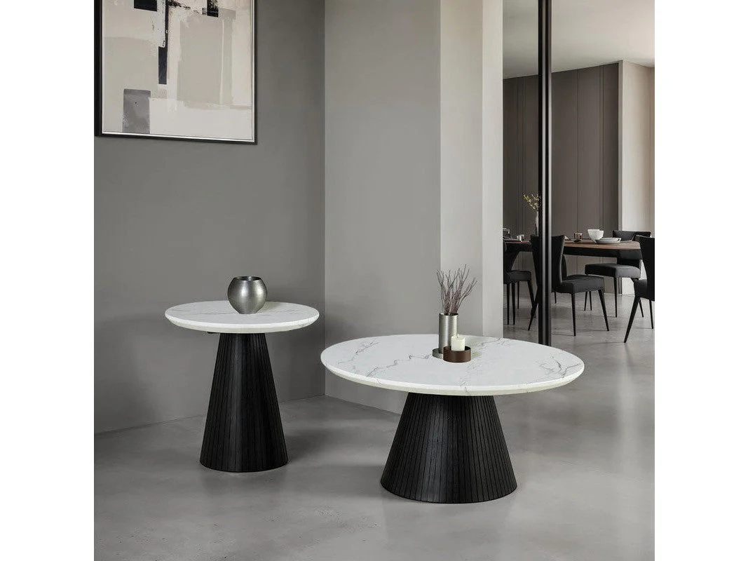 Sindal Black Round End Table