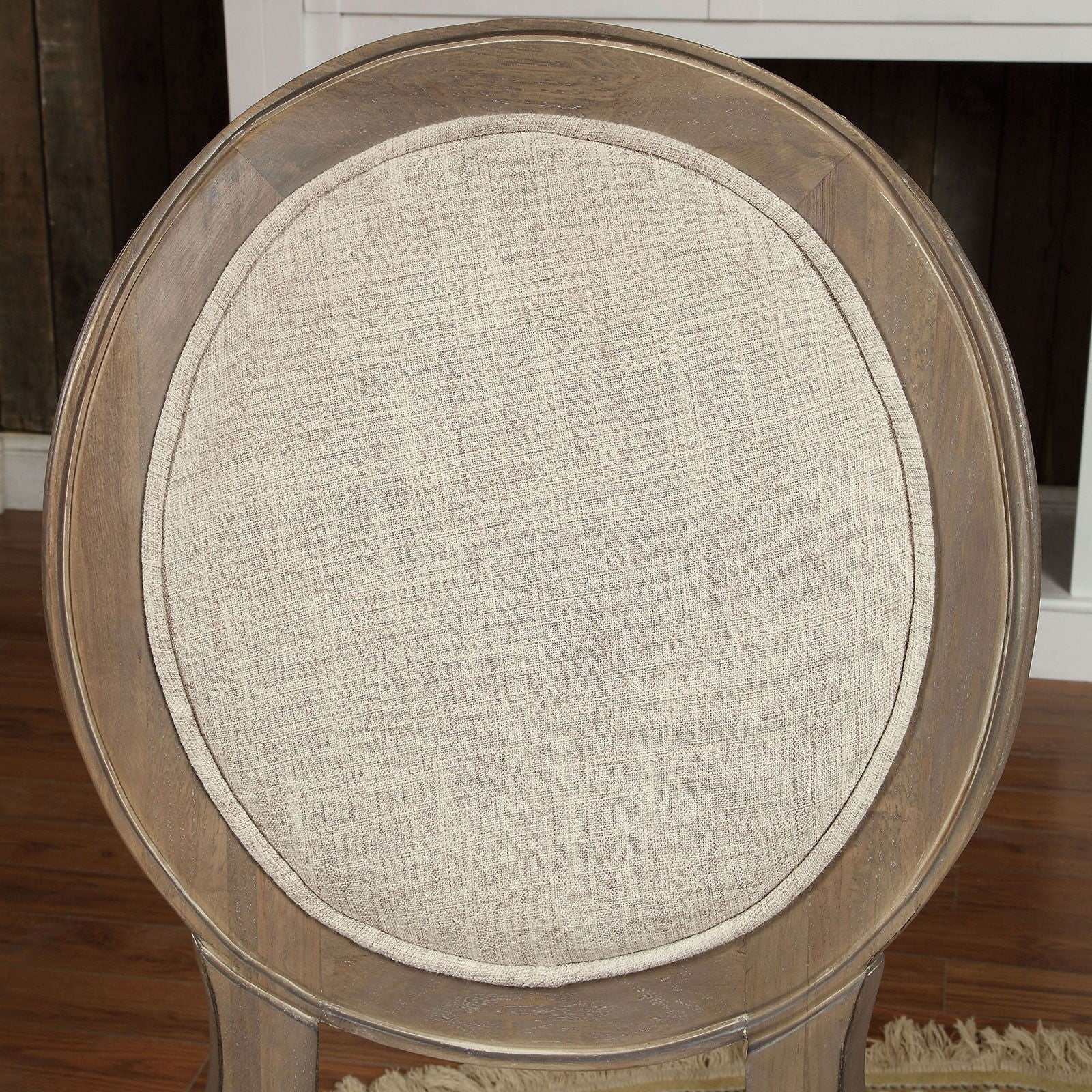 Siobhan Rustic Oak & Beige Side Chair (Set of 2) - Image 2