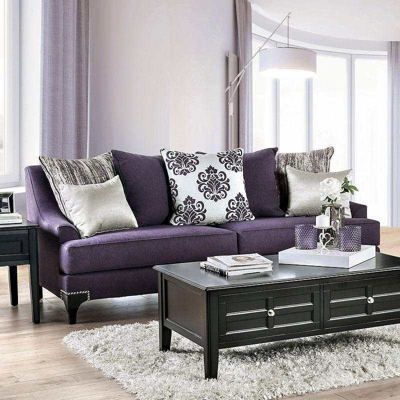 Sisseton Purple Stationary Sofa & Loveseat 2pc - Image 2
