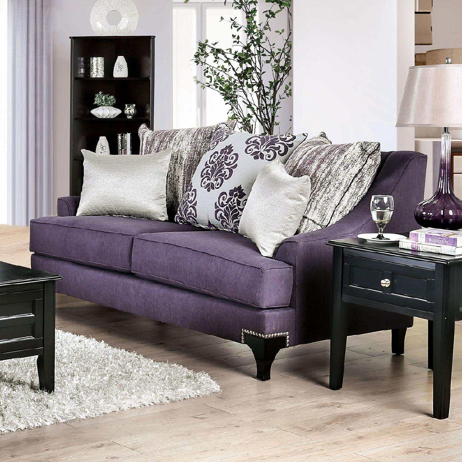 Sisseton Purple Stationary Sofa & Loveseat 2pc - Image 3