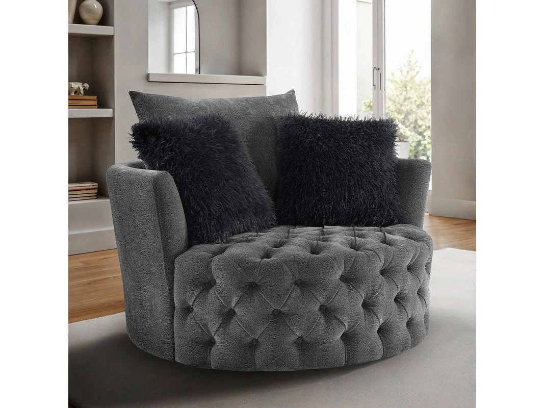 Sofi Dark Gray Swivel Chair