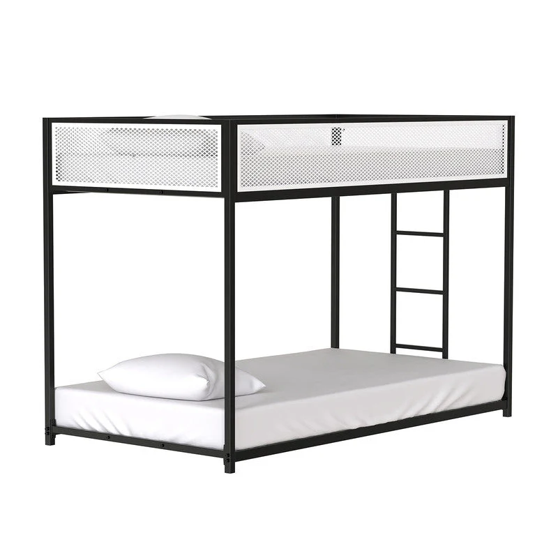 Southall Matte Black/Matte White Twin/Twin Metal Bunk Bed - Image 3