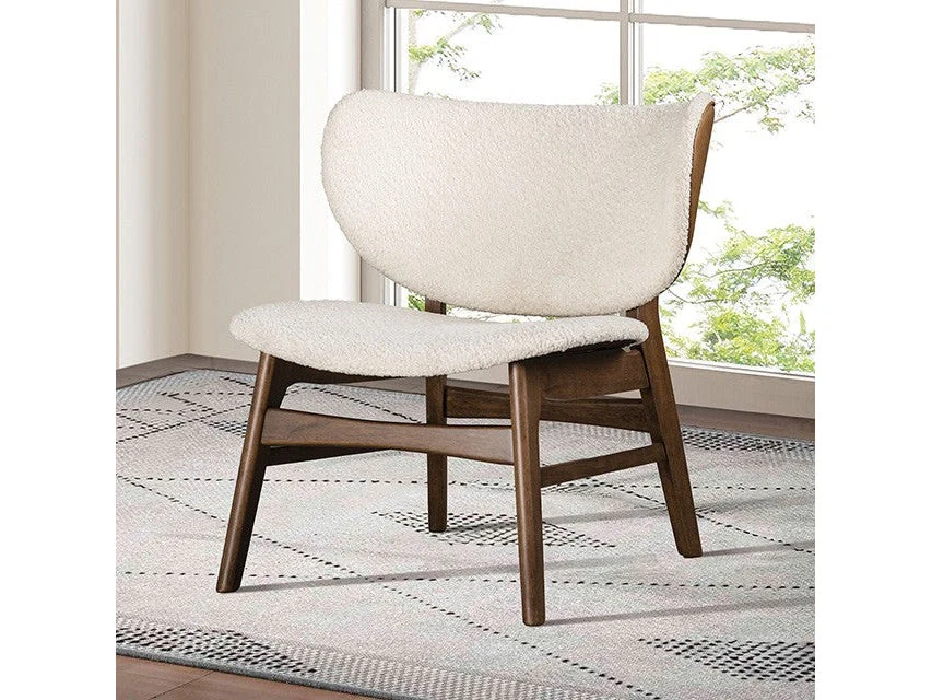 Spiez Walnut/Beige Accent Chair