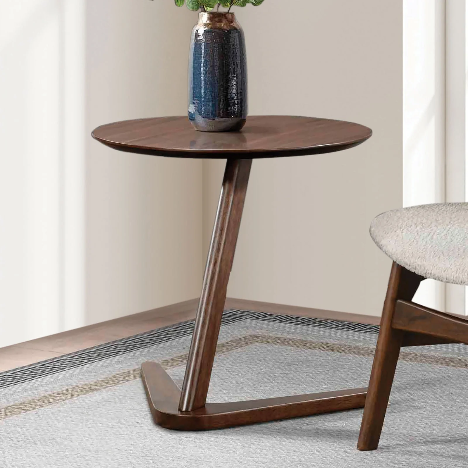 Spiez Walnut Chair & Side Table - Image 3
