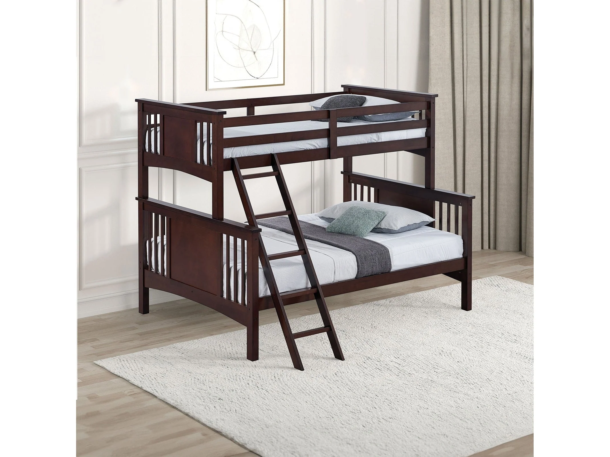 Spring Creek Dark Walnut Twin/Full Bunk Bed