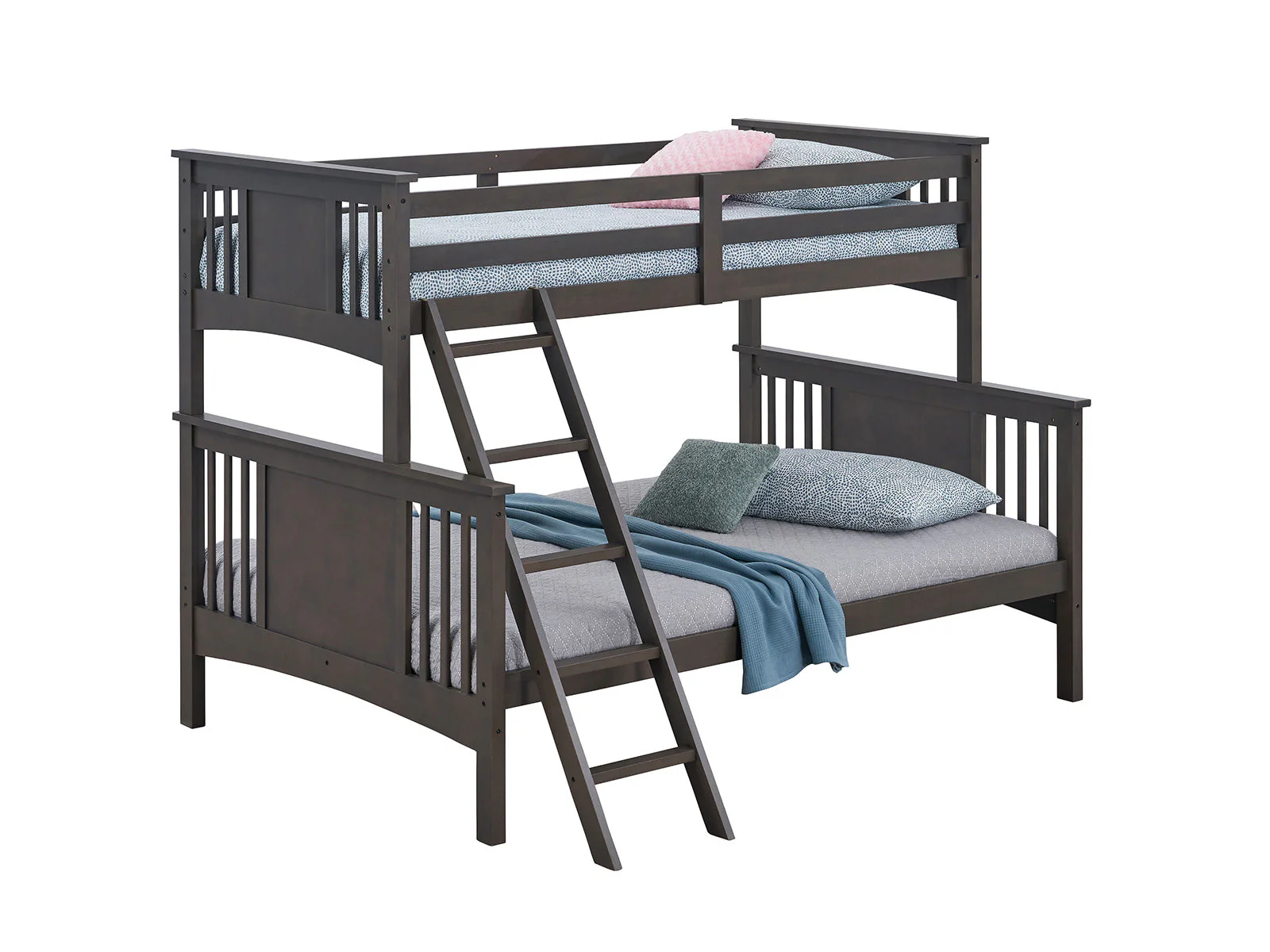 Spring Creek Stain Gray Twin/Full Bunk Bed - Image 2