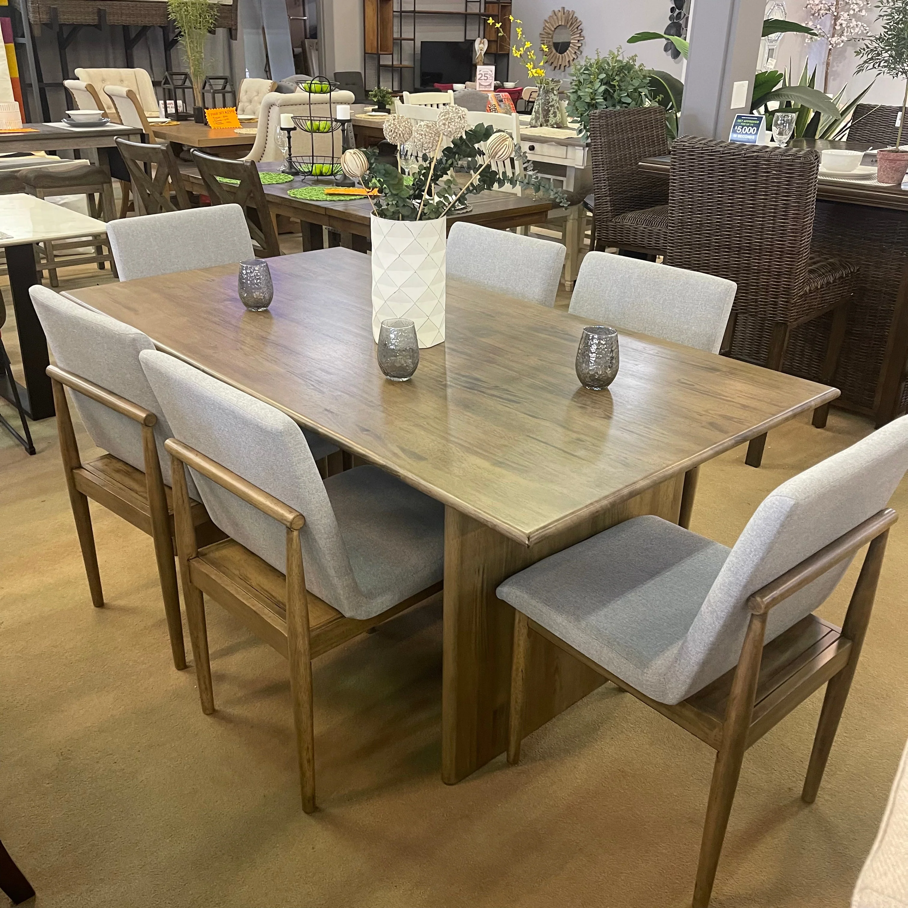 St Gallen Natural Tone & Light Gray Dining Chair (Set of 2) - Image 7