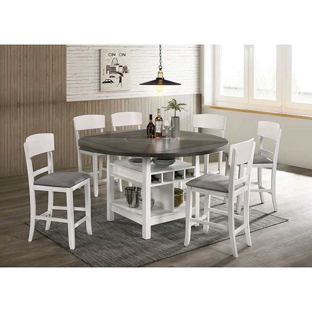 Stacie White/Gray Counter Height Round Dining Table - Image 2