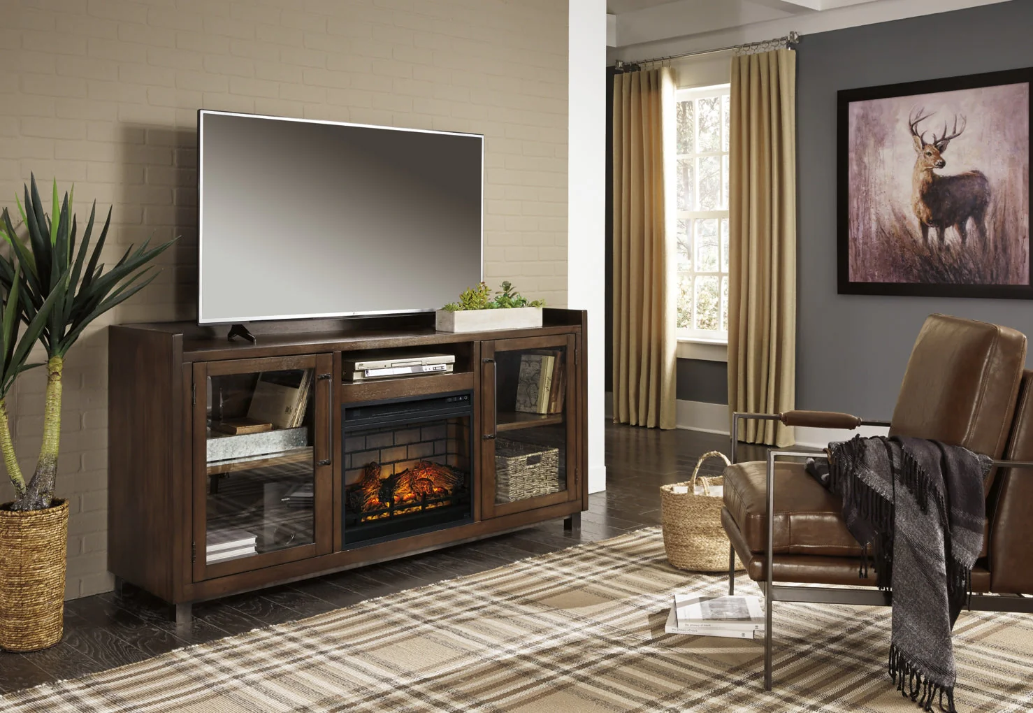 Starmore 70" TV Stand with Electric Fireplace - Image 14