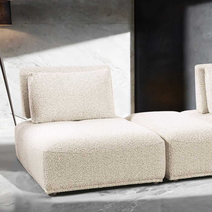 Stavanger Beige 2-Seater w/Rect. Ottoman - Image 2