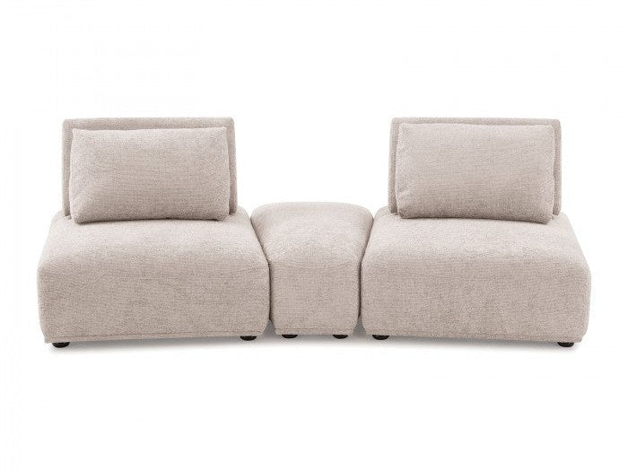 Stavanger Light Brown 2-Seater w/Ottoman