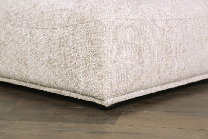 Stavanger Light Brown 2-Seater w/Ottoman - Image 3