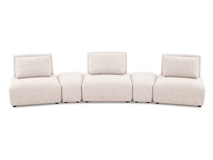 Stavanger Light Brown Curved 3-Seater