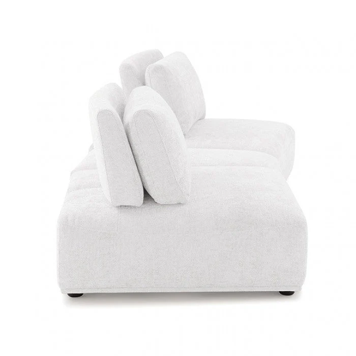 Stavanger White 2-Seater w/Ottoman - Image 2